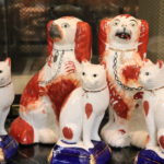 Fitz And Floyd Porcelain Cats And Staffordshire Dogs