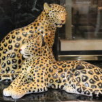 Pair Of Porcelain Cheetahs From Italy
