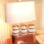 Large Copper And Porcelain Handmade Repurposed Lamp With Vintage Pitchers