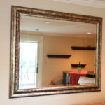 Large Wall Mirror In Gold Tone Finished Frame 39" L X 49" W
