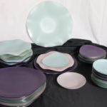 Lot Of Assorted Sea Glass Style Plates By Riverside Design Group