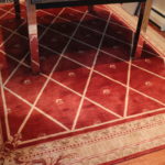 Large Area Rug With Diamond Pattern