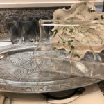 Decorative Fish Serving Platter And Lucite Tray With Handle