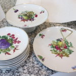 Set Of 8 Plates, Snack Dish And Cake Stand By Haaman Israel
