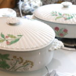 Set Of Herbs & Spices & Floral Casserole Dishes By Shafford