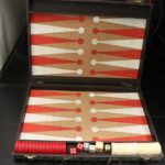 Vintage Backgammon Game Set With Bakelite Game Pieces,