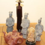 Decorative Asian Imperial Soldier Figurines With Carved Miniature