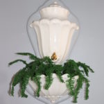 Decorative Wall Pocket With Spout And Faux Plant