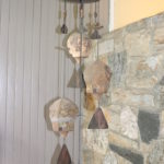 Large Set Of Santa Fe Style Wind Chimes Large Ceramic Pieces 50" Tall