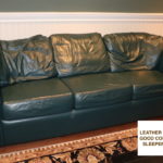 Green Leather Loveseat Very Comfortable!