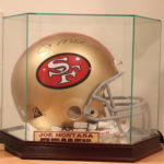Joe Montana Autographed San Francisco 49er's Football Helmet With COA Sticker 106163 And Case
