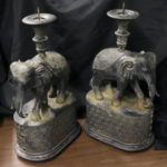 Pair of elephant statues