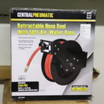 Central Pneumatic Retractable Hose Reel With 50 Foot Air / Water Hose 250 PSI
