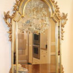Beautiful Quality Gold Baroque Mirror With Detailed Crown
