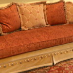Custom Mohair Sofa By TRS Furniture With Paisley Cushion And Pillows