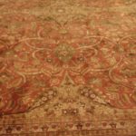 Large Handmade Indian Wool Carpet From ABC Carpet With Center Medallion 10 Ft X 13 Ft