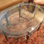 Metal And Beveled Glass Coffee Table