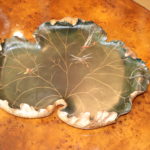 Large Hand Painted Lily Pad Tray With Dragonflies