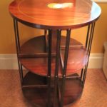 Revolving Mahogany Bookcase With Inlay Detail Made In England