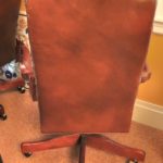 Chesterfield Style Leather Swivel Goose Neck Arm Chair