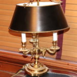 Brass Bouillotte Lamp With Adjustable Metal Shade