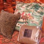 Quality Ralph Lauren Queen Size Bed Skirt, Comforter, And Sheet With Decorative Pillows