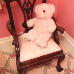 Kids Size Carved Chippendale Arm Chair With Claw Feet – Bear Included