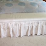 Custom Fabric Skirted Bench
