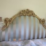Chelini Giovanini Italian Made Hand Carved King Size Headboard Distressed Antique Gold Finish