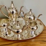Gorham Sterling Tea Set 6 Piece In Puritan Pattern, Monogrammed Letter S On All Pieces