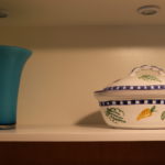 Serving Dish and Blue Vase