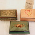 3 Collectible Artistic Music Boxes By Rita Ford Inc., Ercolano, Unione Artigiani Intarsio Sorrentino