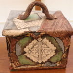 Decorative Ceramic Pottery Box Signed Clarissa 88