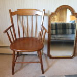 Famous New England Wood Chair And Mirror