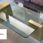 Stunning Lorin Marsh Contemporary Brass And Glass Coffee Cocktail Table