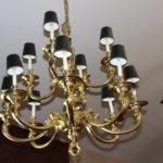 Substantial Solid Brass 12 Arm Traditional Style Chandelier