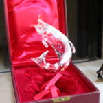 Beautiful Steuben Crystal Fish With Hook In Mouth And Box