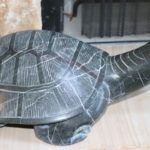 Large Heavy Natural Stone Carved Turtle 21" L X 9" Tall