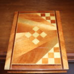 Handmade Wood Inlay Folding Chess Set With Pieces