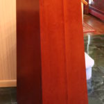 Large Wood Pedestal With Cherry Wood Finish