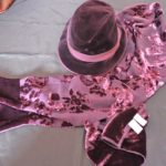 Salvatore Ferragamo Crushed Velvet Hat With Matching Scarf
