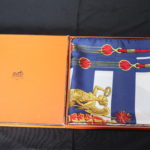 144. Hermes Women's Scarf From Paris 100% Silk Made In France Chateaux D' Arriere