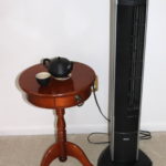 Seville Classics UltraSlimline Tower Fan With 15" Round Accent Table