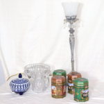 Set Of European Cookie Tin Music Boxes With Bombay Urn And More
