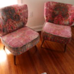 Set of Colorful Upholstered Chairs
