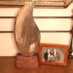 Vintage 1972 Hammered National Bridge Tournament Trophy And Picture Of Winner