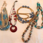 Lot Of 5 Women's Decorative Fashion Costume Necklaces Assorted Sizes