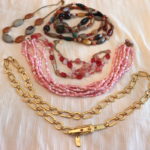 Lot Of Fashionable Women's Costume Necklaces Beautiful Pink Beaded And More