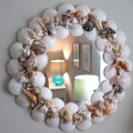 Beautiful Seashell Wall Mirror 26" Diameter