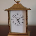 Tiffany & Co. Brass Battery Operated Mantle Clock